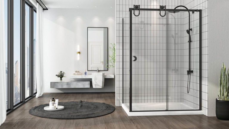 aquael-glass-shower-door-r18-re01-black